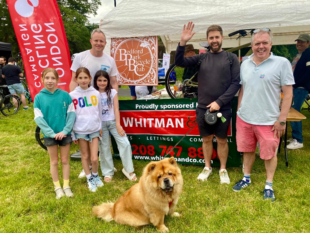 James King wins the bicycle from Fudges in the Cycle Zone Raffle, seen here with Chris Chalmers (left) and James Matthews (right) of co-sponsors Whitman & Co.